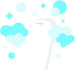 icon of a tooth with scrub bubbles indicating a healthy and clean tooth